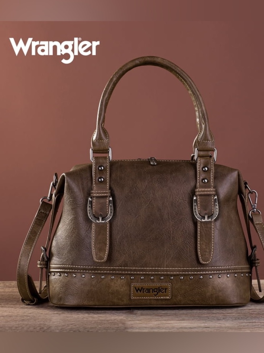 Wrangler Doctor Bag for Women Satchel Handbags, Black Coffee